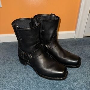 Frye Men Harness 8R Boot Black Leather Size10 Excellent Condition 87400